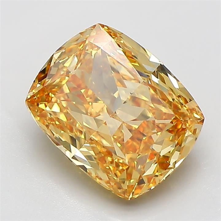 Loose Diamond - CUSHION MODIFIED 2.89ct Fancy Vivid Yellow VS1