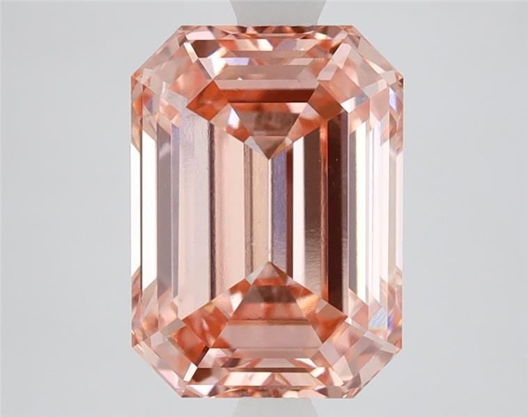 Loose Diamond - EMERALD 3.08ct Fancy Vivid Pink VS1