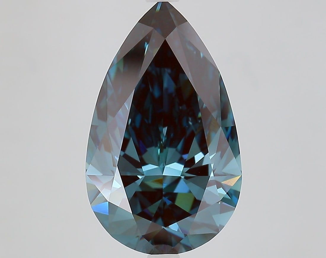 Loose Diamond - PEAR 6.04ct Fancy Deep Blue VVS2
