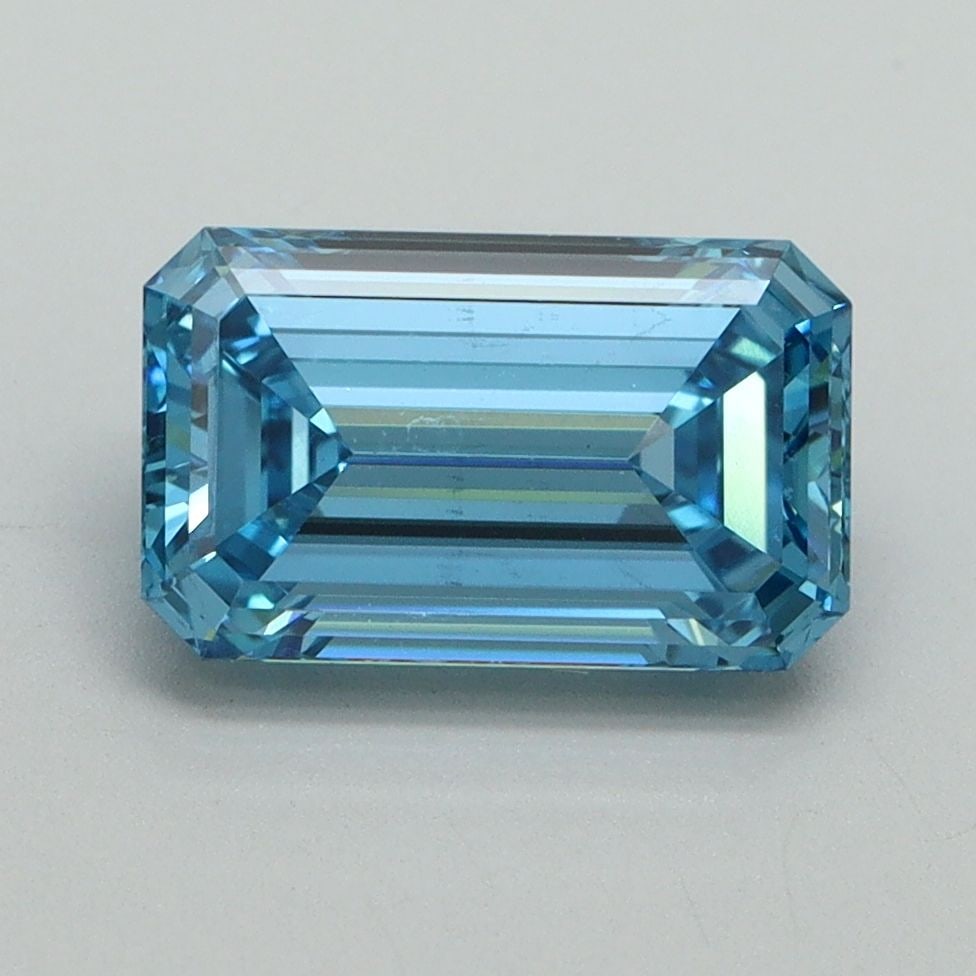 Loose Diamond - EMERALD 2.05ct Fancy Vivid Blue VS1
