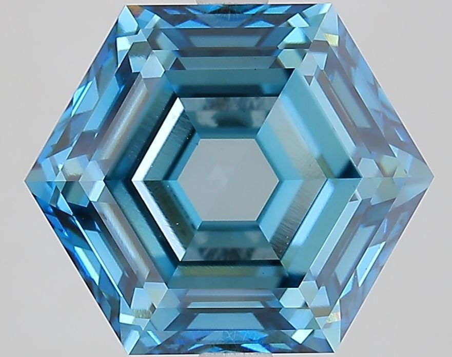 Loose Diamond - HEXAGONAL 5.06ct Fancy Vivid Blue VVS2