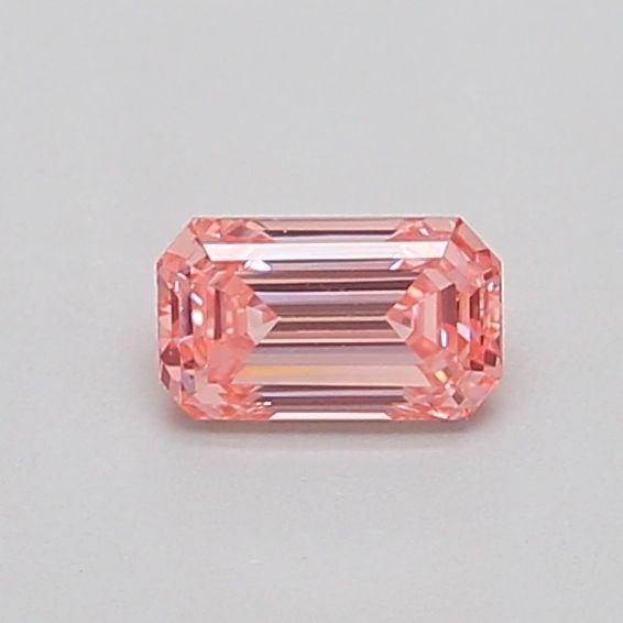 Loose Diamond - EMERALD 0.35ct Fancy Intense Pink VS1