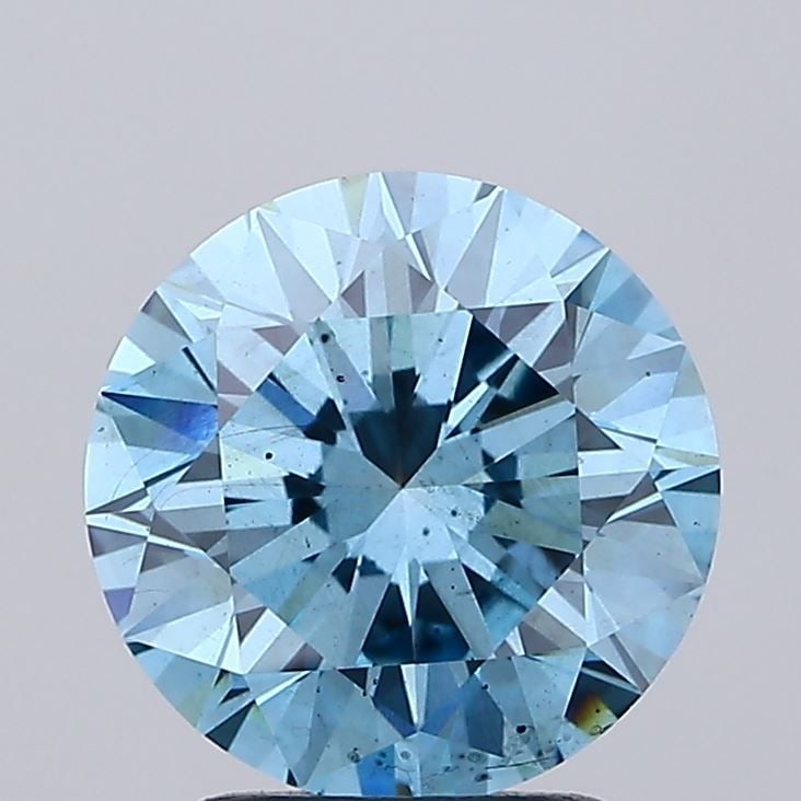 Ideal Loose Diamond - ROUND 2.28ct Fancy Vivid Blue SI1