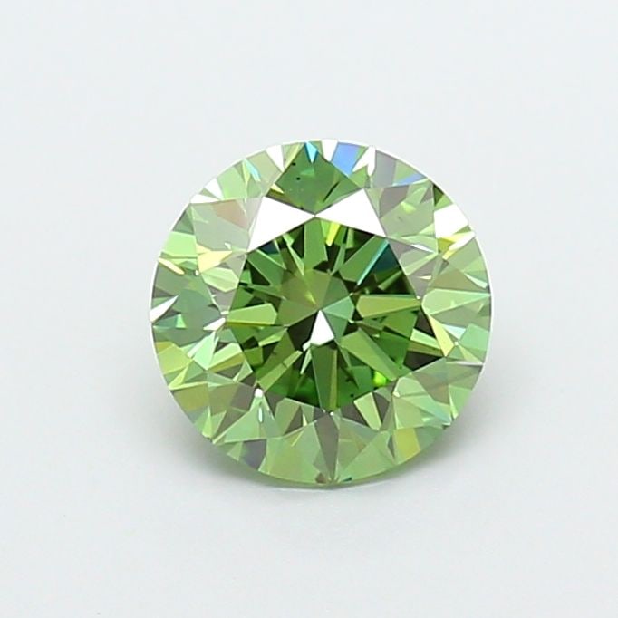 Loose Diamond - ROUND 1.51ct Fancy Vivid Green VS2