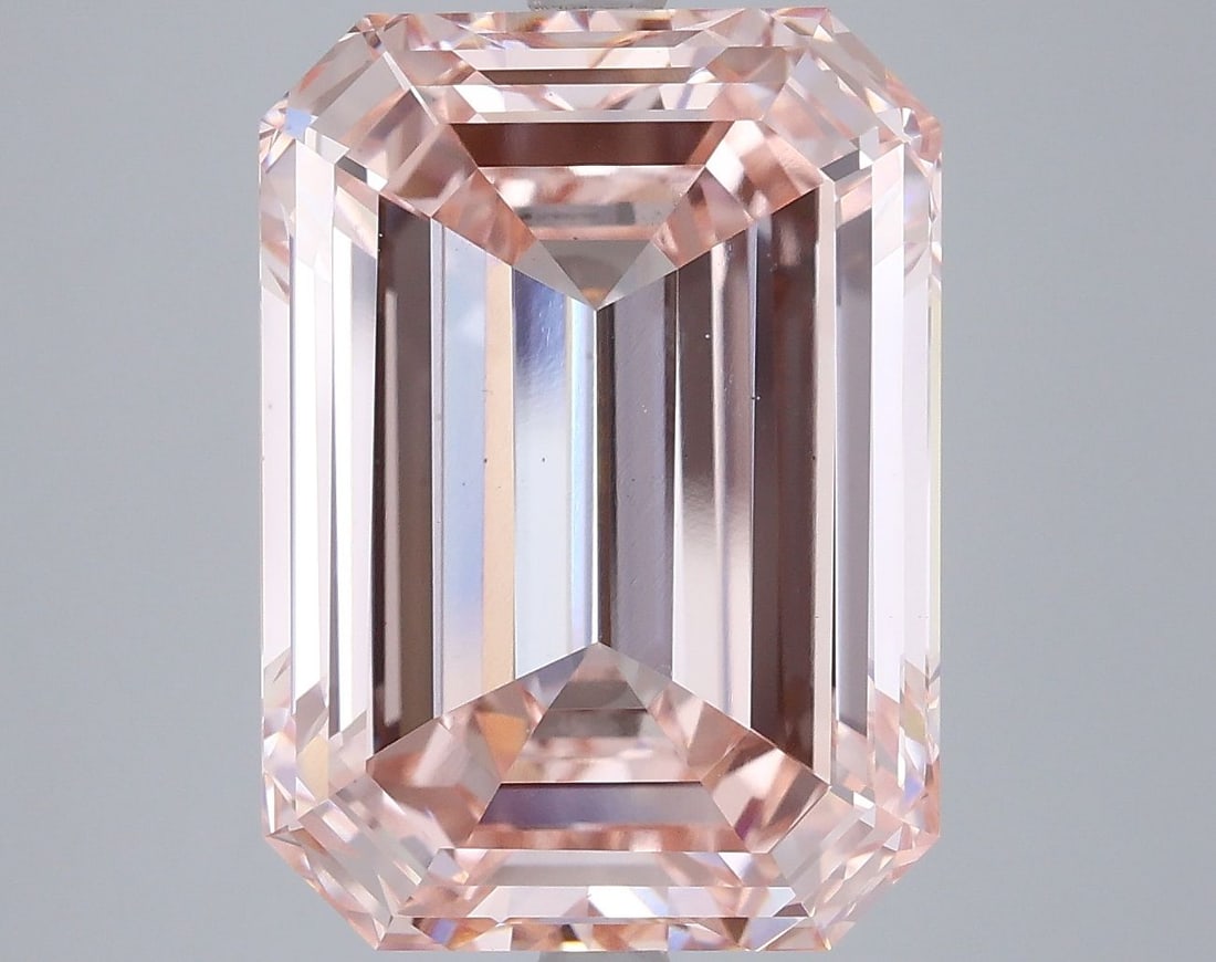 Loose Diamond - EMERALD 10.06ct Fancy Intense Pink VS1