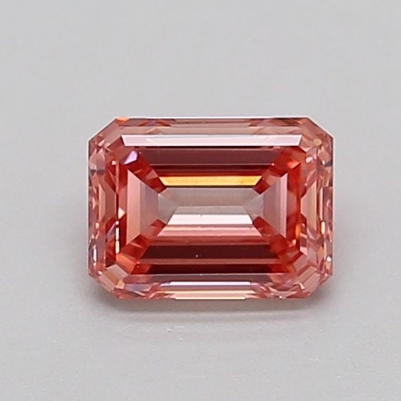 Loose Diamond - EMERALD 0.63ct Fancy Intense Brownish Pink VS2