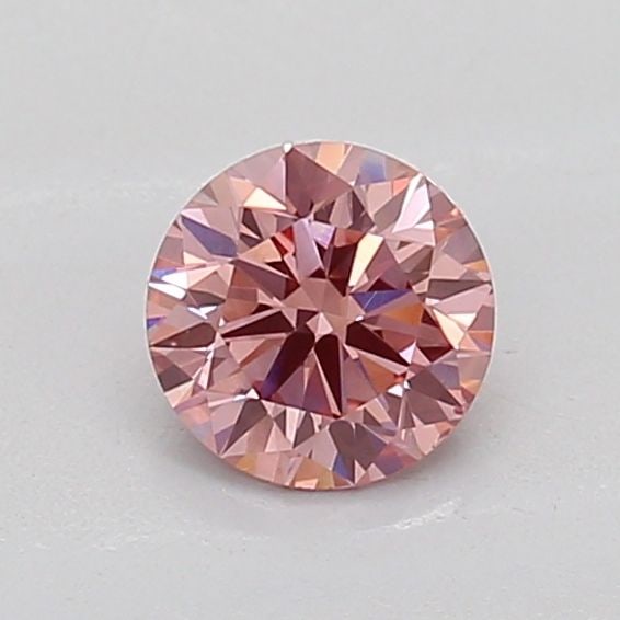 Loose Diamond - ROUND 0.51ct Fancy Vivid Brownish Pink VS2
