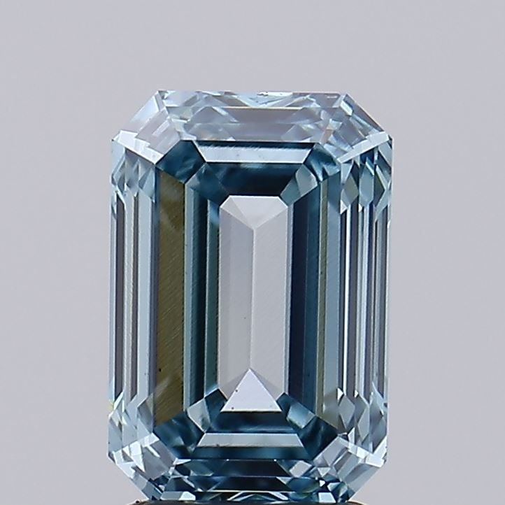 Loose Diamond - EMERALD 2.06ct Fancy Intense Greenish Blue VS1