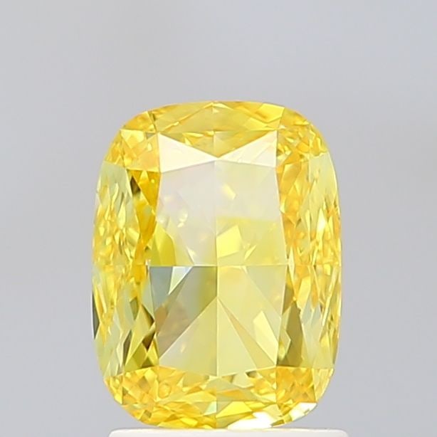 Loose Diamond - CUSHION MODIFIED 2.03ct Fancy Vivid Yellow VVS2: Loose Diamond - CUSHION MODIFIED 2.03ct Fancy Vivid Yellow VVS2 Source: This is a real non-mined Diamond that has been grown in a lab Shape: CUSHION MODIFIED Carats: 2.03 Color: Fancy Vivid Yellow Cer