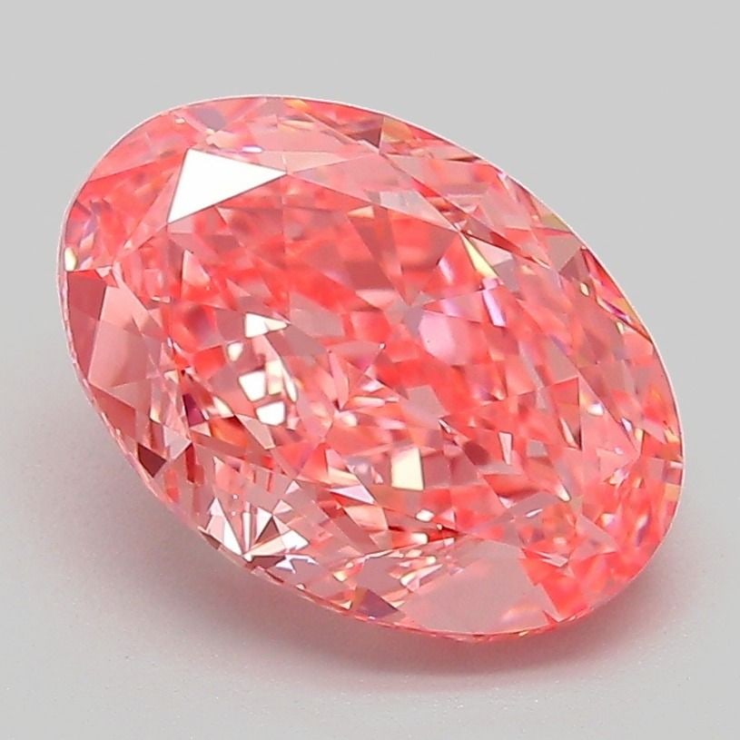Loose Diamond - OVAL 3.01ct Fancy Vivid Pink VVS2
