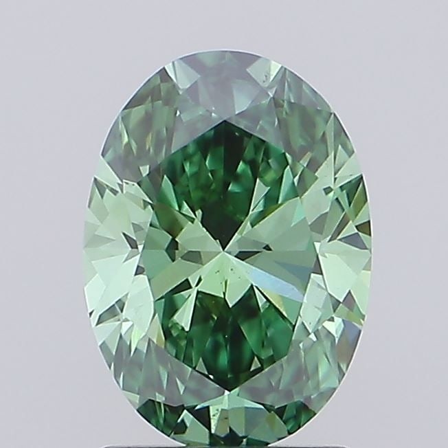 Loose Diamond - OVAL 1.51ct Fancy Vivid Green VS1