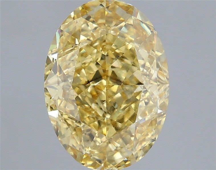 Loose Diamond - OVAL 3.53ct Fancy Vivid Yellow VS2