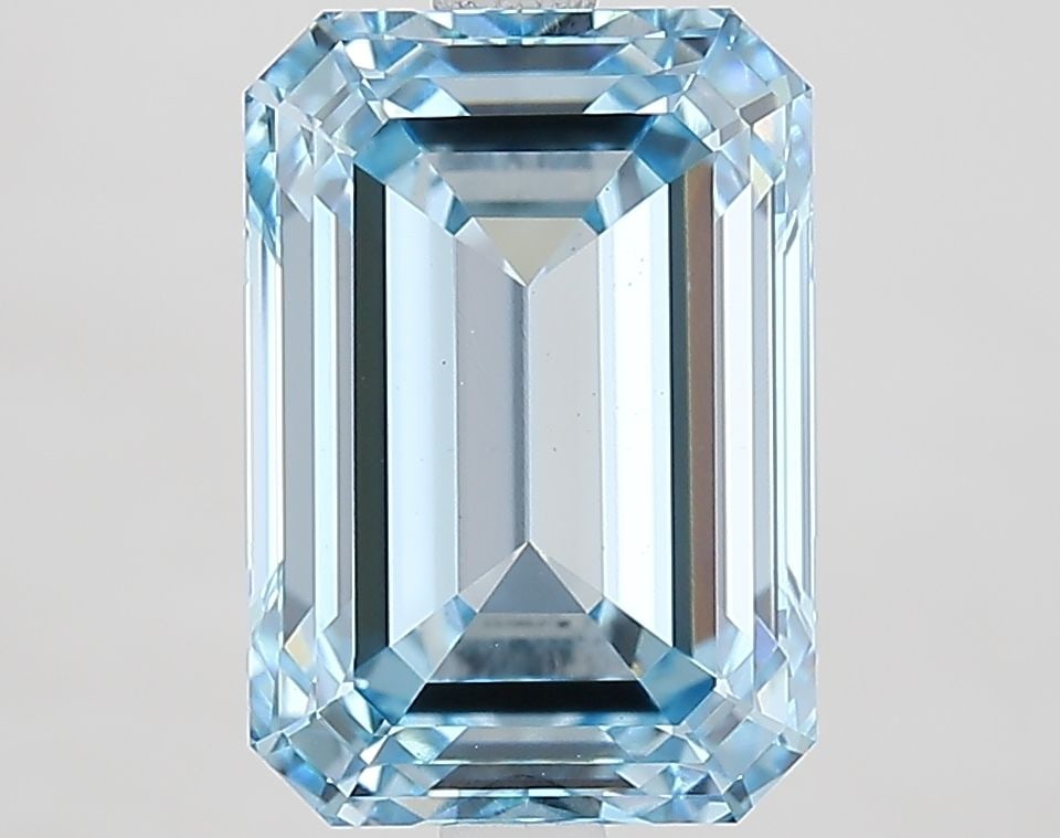 Loose Diamond - EMERALD 4.62ct Fancy Vivid Blue VS1