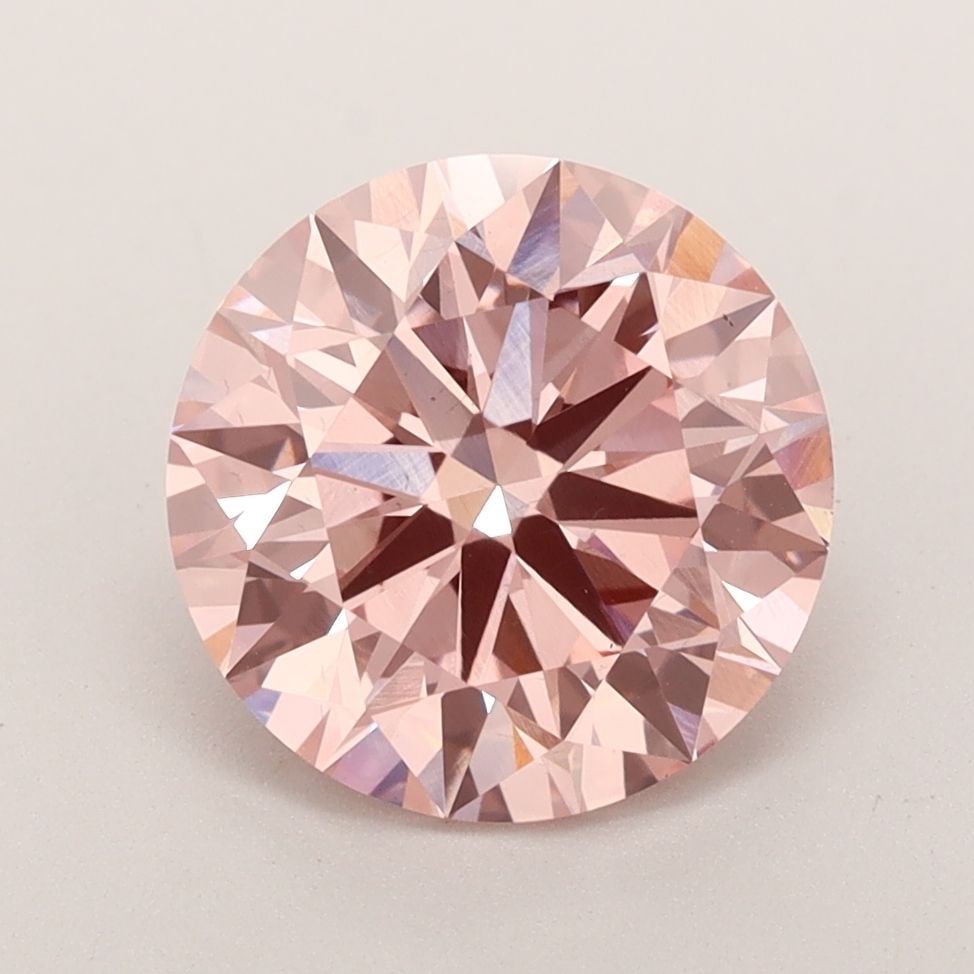 Ideal Loose Diamond - ROUND 3.15ct Fancy Vivid Pink VS2