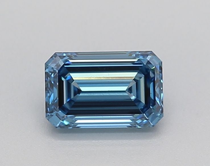 Loose Diamond - EMERALD 0.71ct Fancy Vivid Blue VVS2