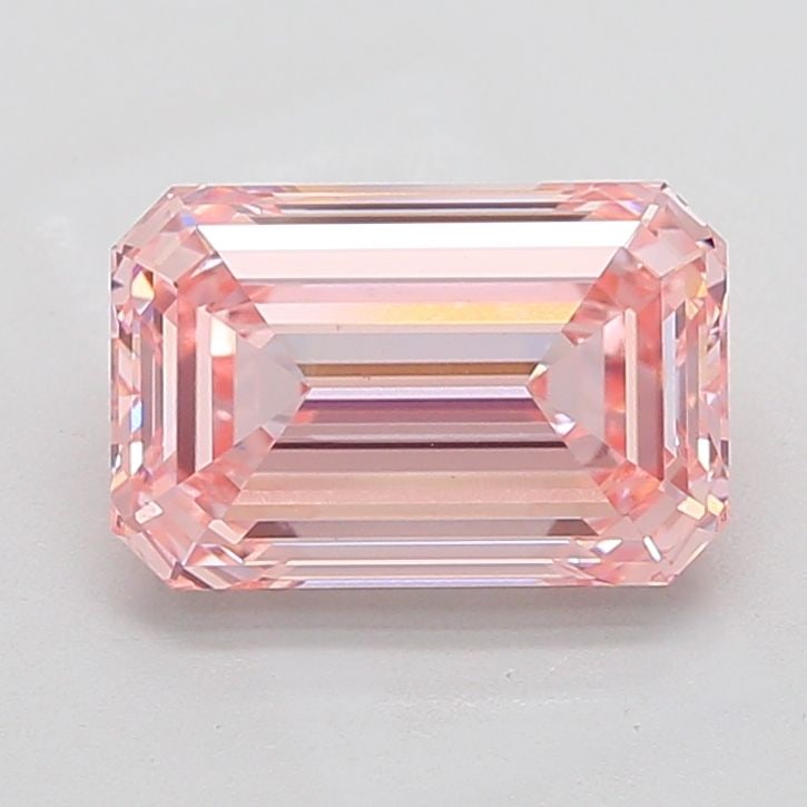 Loose Diamond - EMERALD 4.06ct Fancy Intense Pink VS1
