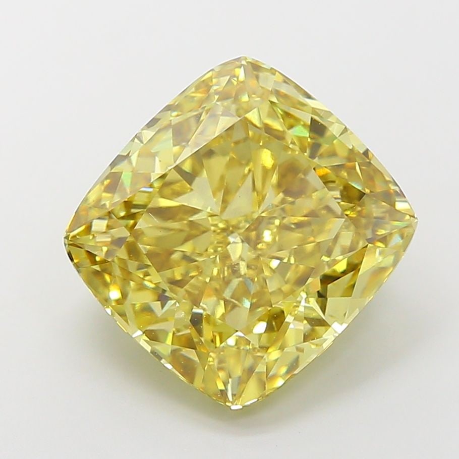 Loose Diamond - CUSHION MODIFIED 10.02ct Fancy Intense Yellow VS2