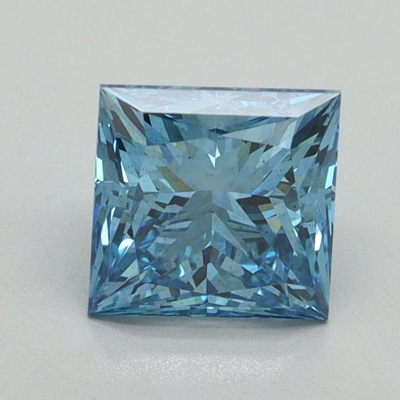 Loose Diamond - PRINCESS 1.56ct Fancy Vivid Blue VS2