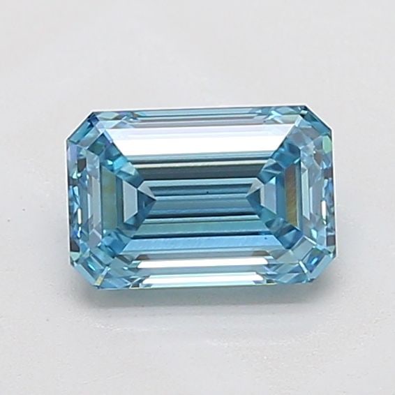 Loose Diamond - EMERALD 1.52ct Fancy Vivid Blue VS1