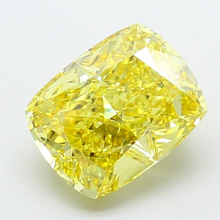 Loose Diamond - CUSHION MODIFIED 5.98ct Fancy Vivid Yellow VS2