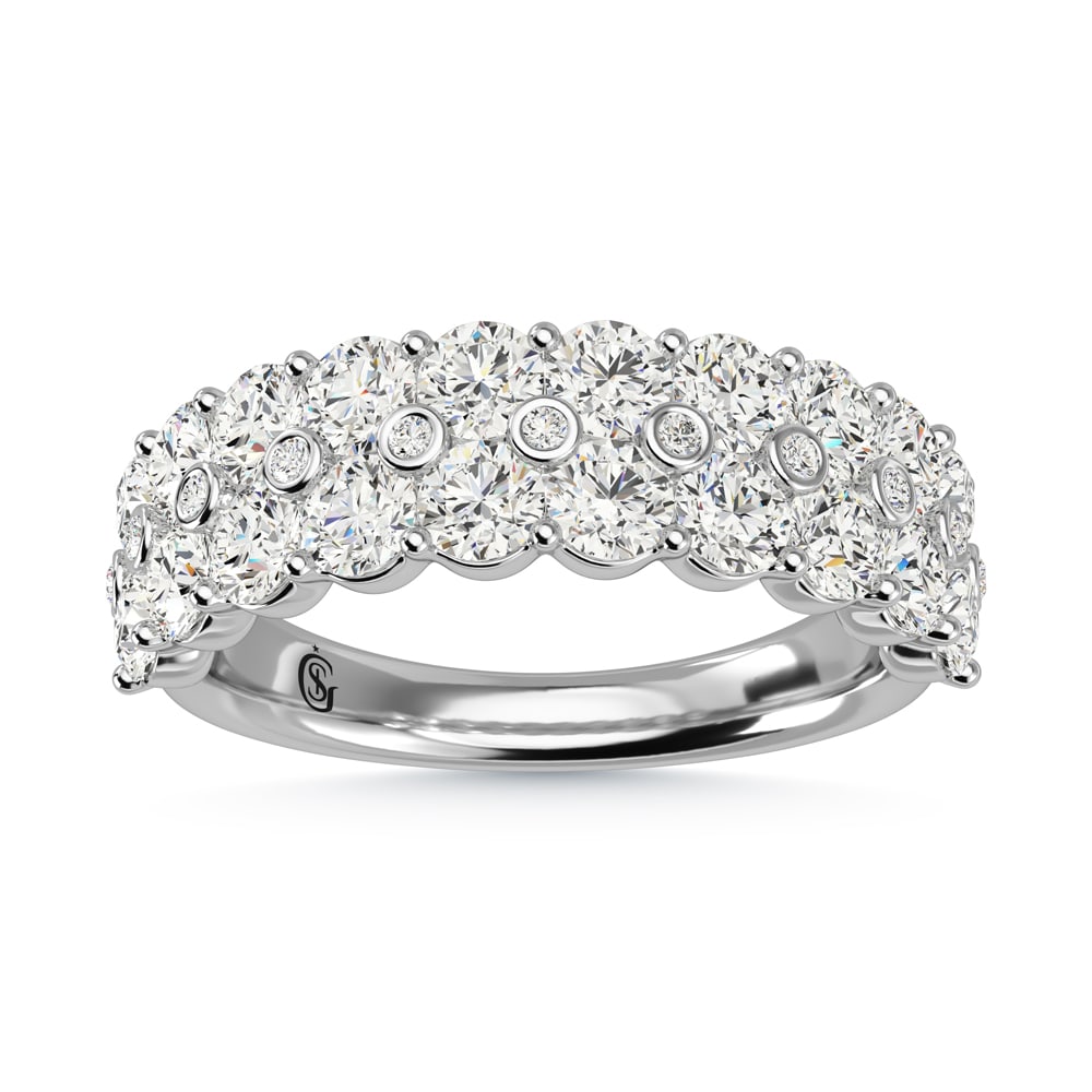 14K White Gold Diamond 2 Ct.Tw. Ladies Fashion Band: 14K White Gold Diamond 2 Ct.Tw. Ladies Fashion Band 14k White Gold Stone Color: G-h Stone Clarity: Si-i1 Each ring is presented in standard size 6.5. Complimentary resizing is available between sizes 