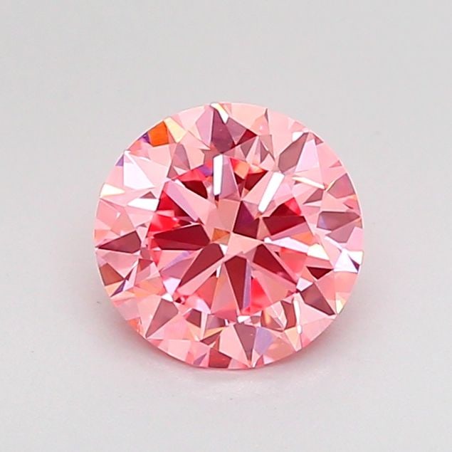 Loose Diamond - ROUND 0.91ct Fancy Vivid Pink VS1