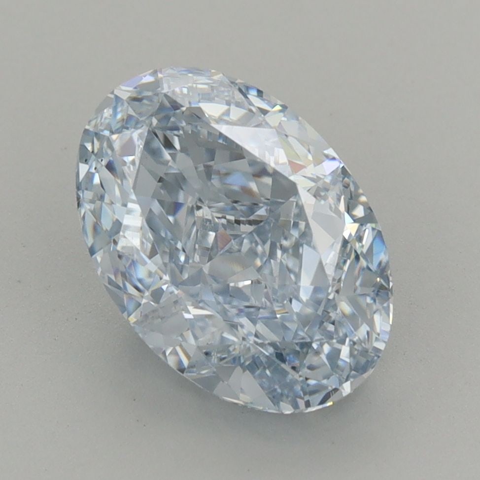 Loose Diamond - OVAL 3.08ct Fancy Blue VS1