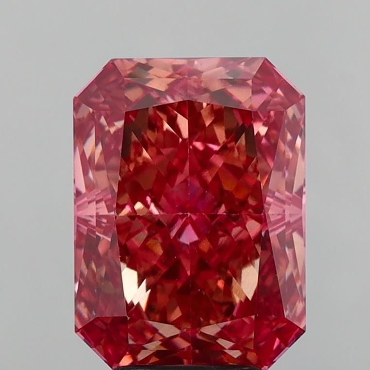 Loose Diamond - RADIANT 5.13ct Fancy Vivid Brownish Pink VS1 (1 of 1)