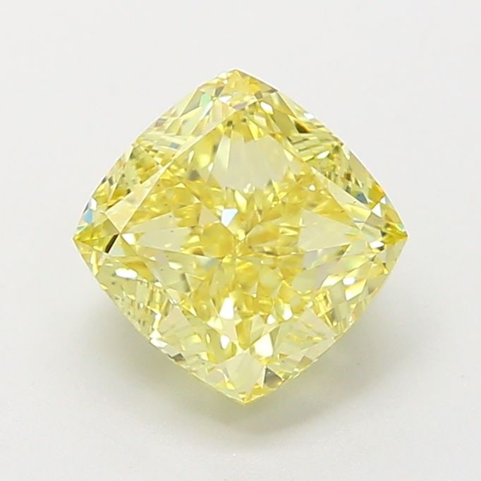 Loose Diamond - CUSHION MODIFIED 2.3ct Fancy Intense Yellow VS1