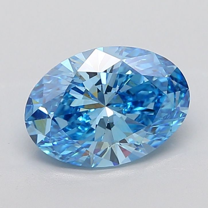 Loose Diamond - OVAL 4.09ct Fancy Vivid Blue VS2