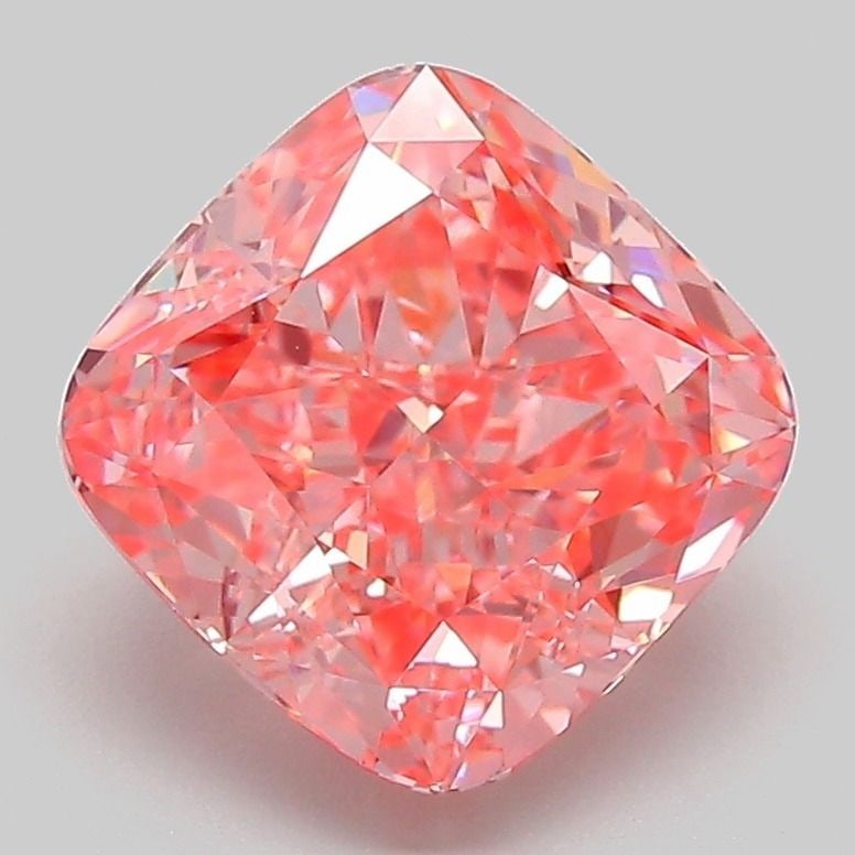 Loose Diamond - CUSHION MODIFIED 3.02ct Fancy Vivid Pink VS1