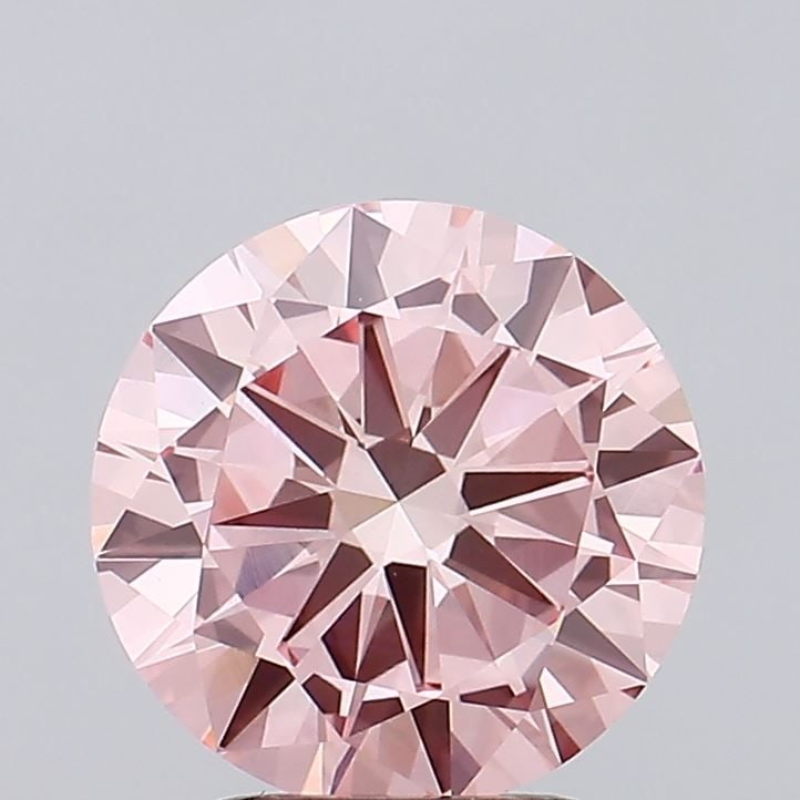 Loose Diamond - ROUND 2.97ct Fancy Vivid Pink VVS2