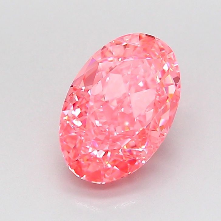 Loose Diamond - OVAL 1.9ct Fancy Vivid Pink VVS2: Loose Diamond - OVAL 1.9ct Fancy Vivid Pink VVS2 Source: This is a real non-mined Diamond that has been grown in a lab Shape: OVAL Carats: 1.9 Color: Fancy Vivid Pink Certification: IGI Video: