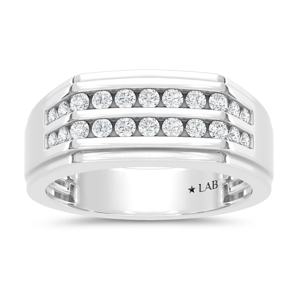 10K White Gold Diamond 1/2 Ct.Tw. Mens Band