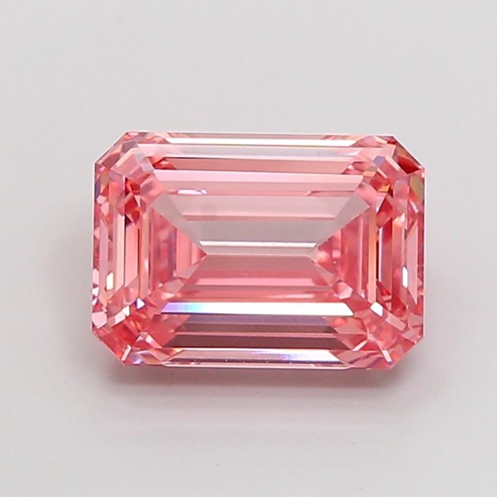 Loose Diamond - EMERALD 4.98ct Fancy Vivid Pink VVS2