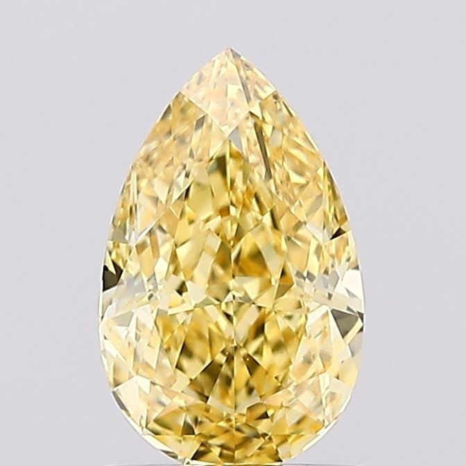 Loose Diamond - PEAR 1.04ct Fancy Intense Yellow VS1: Loose Diamond - PEAR 1.04ct Fancy Intense Yellow VS1 Source: This is a real non-mined Diamond that has been grown in a lab Shape: PEAR Carats: 1.04 Color: Fancy Intense Yellow Certification: IGI Video