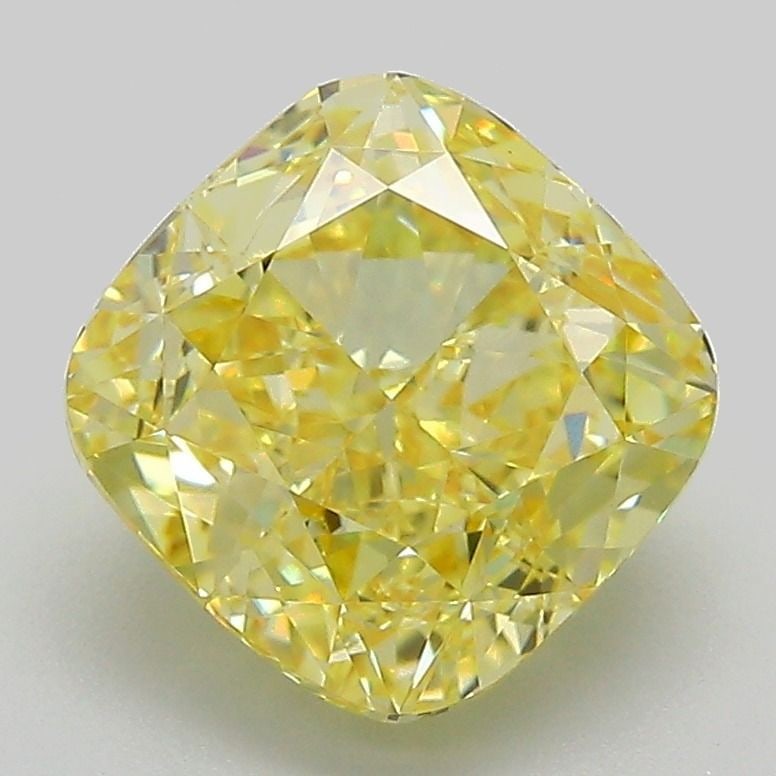 Loose Diamond - CUSHION MODIFIED 3.01ct Fancy Intense Yellow VS1: Loose Diamond - CUSHION MODIFIED 3.01ct Fancy Intense Yellow VS1 Source: This is a real non-mined Diamond that has been grown in a lab Shape: CUSHION MODIFIED Carats: 3.01 Color: Fancy Intense Yellow