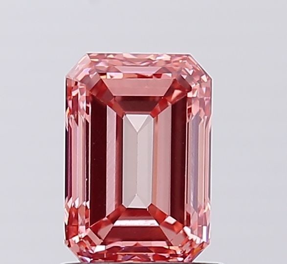 Loose Diamond - EMERALD 1.51ct Fancy Vivid Pink VS1: Loose Diamond - EMERALD 1.51ct Fancy Vivid Pink VS1 Source: This is a real non-mined Diamond that has been grown in a lab Shape: EMERALD Carats: 1.51 Color: Fancy Vivid Pink Certification: IGI Video: