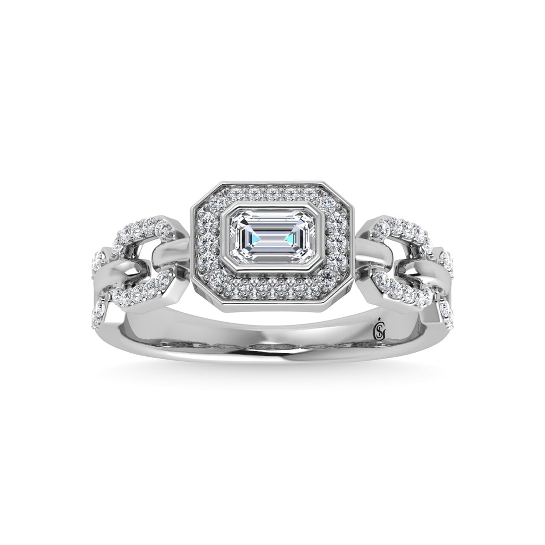 14K White Gold Diamond 1/2 Ct.Tw. Fashion Ring