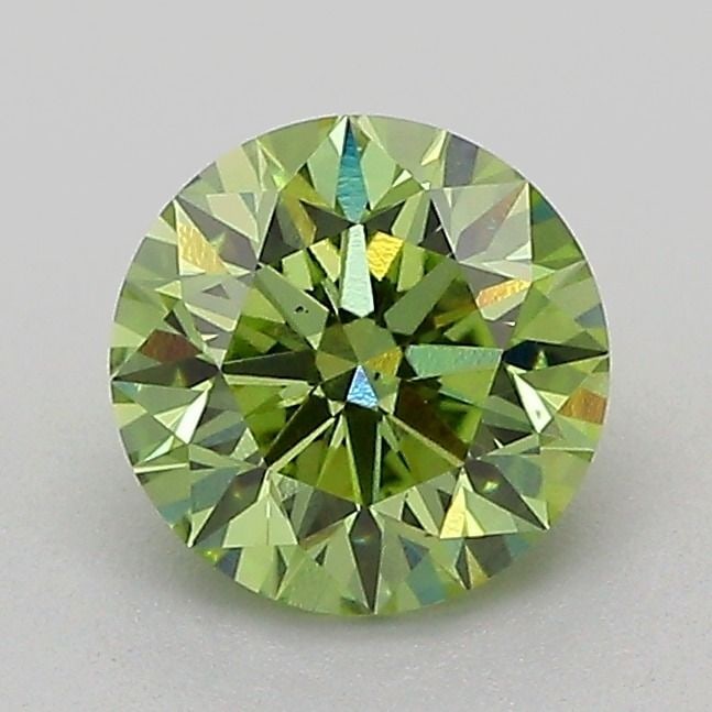 Loose Diamond - ROUND 1.03ct Fancy Vivid Green VS2