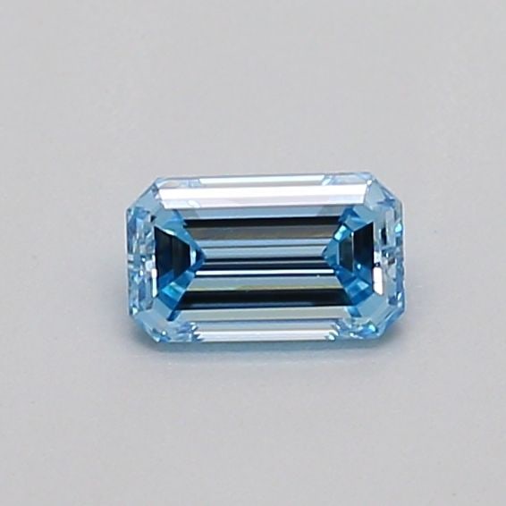 Loose Diamond - EMERALD 0.31ct Fancy Vivid Blue VVS2