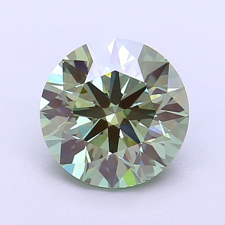 Ideal Loose Diamond - ROUND 2.17ct Fancy Vivid Green VS1: Ideal Loose Diamond - ROUND 2.17ct Fancy Vivid Green VS1 Source: This is a real non-mined Diamond that has been grown in a lab Shape: ROUND Carats: 2.17 Color: Fancy Vivid Green Certification: IGI Vid