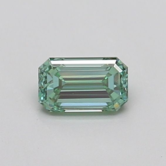 Loose Diamond - EMERALD 0.35ct Fancy Vivid Green VS1