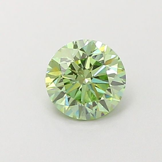 Loose Diamond - ROUND 0.59ct Fancy Vivid Green VS2