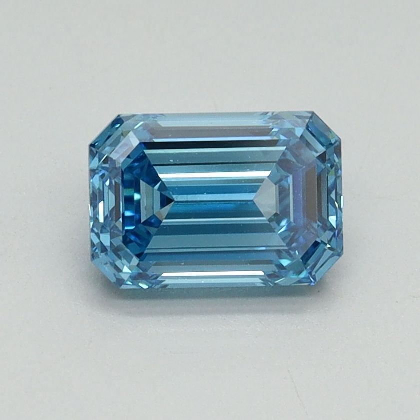 Loose Diamond - EMERALD 1.03ct Fancy Vivid Blue VS1
