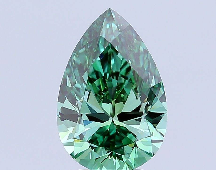 Loose Diamond - PEAR 5.06ct Fancy Vivid Green VVS2
