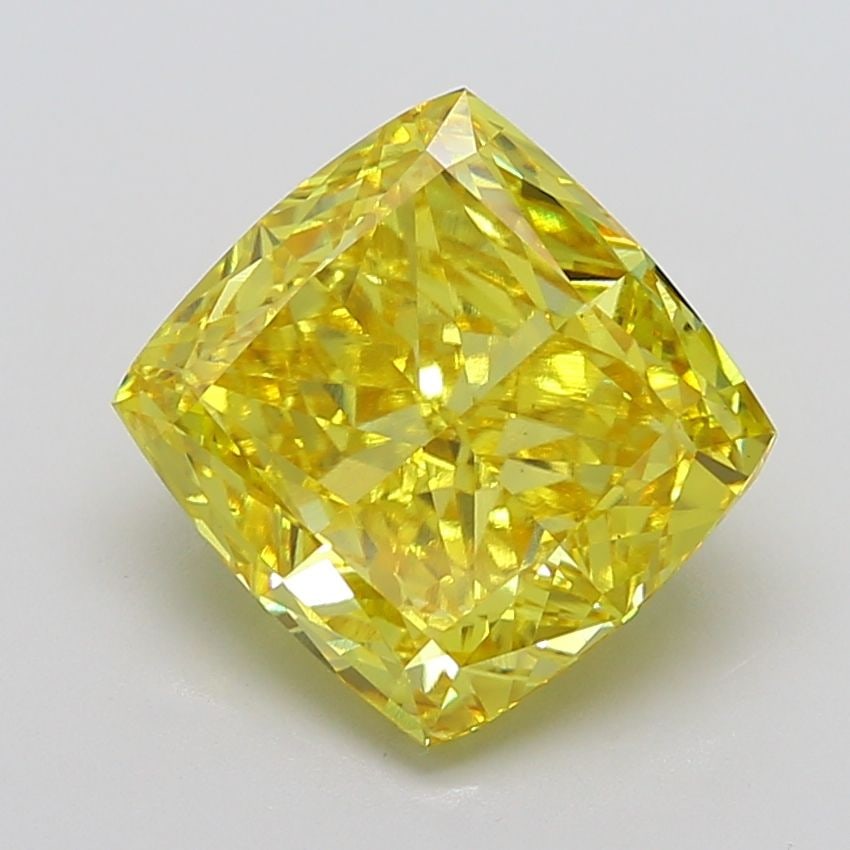 Loose Diamond - CUSHION MODIFIED 9.32ct Fancy Vivid Yellow VS1: Loose Diamond - CUSHION MODIFIED 9.32ct Fancy Vivid Yellow VS1 Source: This is a real non-mined Diamond that has been grown in a lab Shape: CUSHION MODIFIED Carats: 9.32 Color: Fancy Vivid Yellow Cert