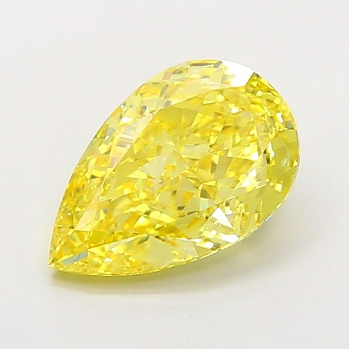 Loose Diamond - PEAR 2.31ct Fancy Vivid Yellow VS1: Loose Diamond - PEAR 2.31ct Fancy Vivid Yellow VS1 Source: This is a real non-mined Diamond that has been grown in a lab Shape: PEAR Carats: 2.31 Color: Fancy Vivid Yellow Certification: IGI Video: