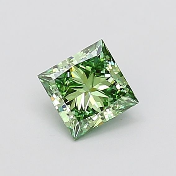 Loose Diamond - PRINCESS 0.83ct Fancy Vivid Green VS1
