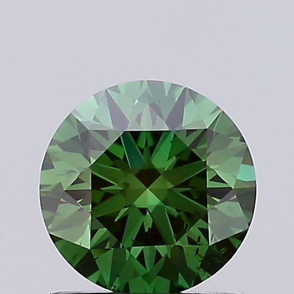 Loose Diamond - ROUND 0.98ct Fancy Vivid Green SI1